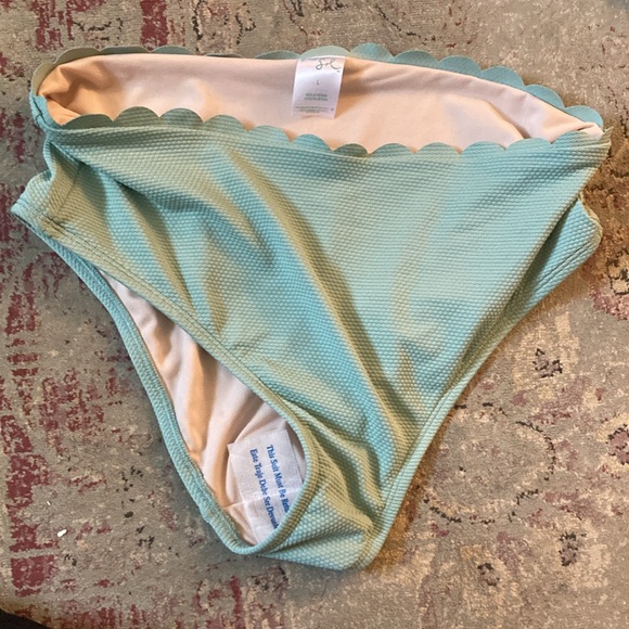 Kona Sol Scalloped Two Piece Swimsuit Med (8-10) & Large (12-14) Green NEW - Picture 4 of 4